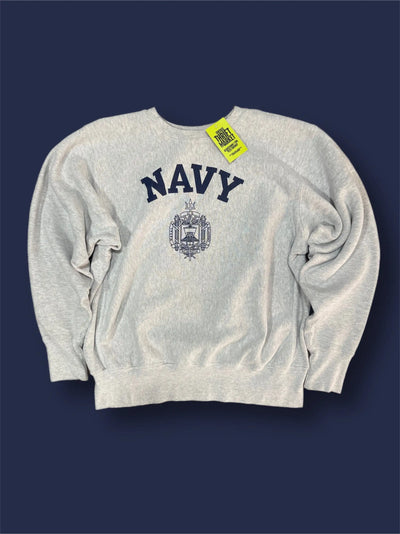 Felpa girocollo Navy Academy vintage tg L