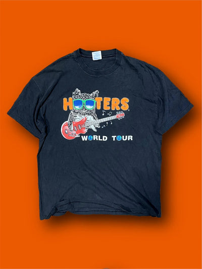 T-shirt Hooters World tour vintage tg XL Nero Thriftmarket BAD PEOPLE