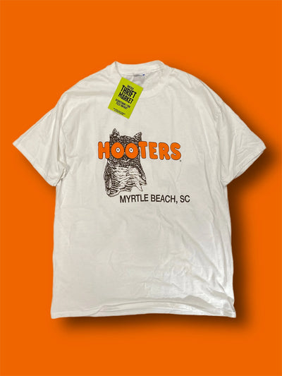 T-shirt Hooters vintage tg XL bianco Thriftmarket BAD PEOPLE